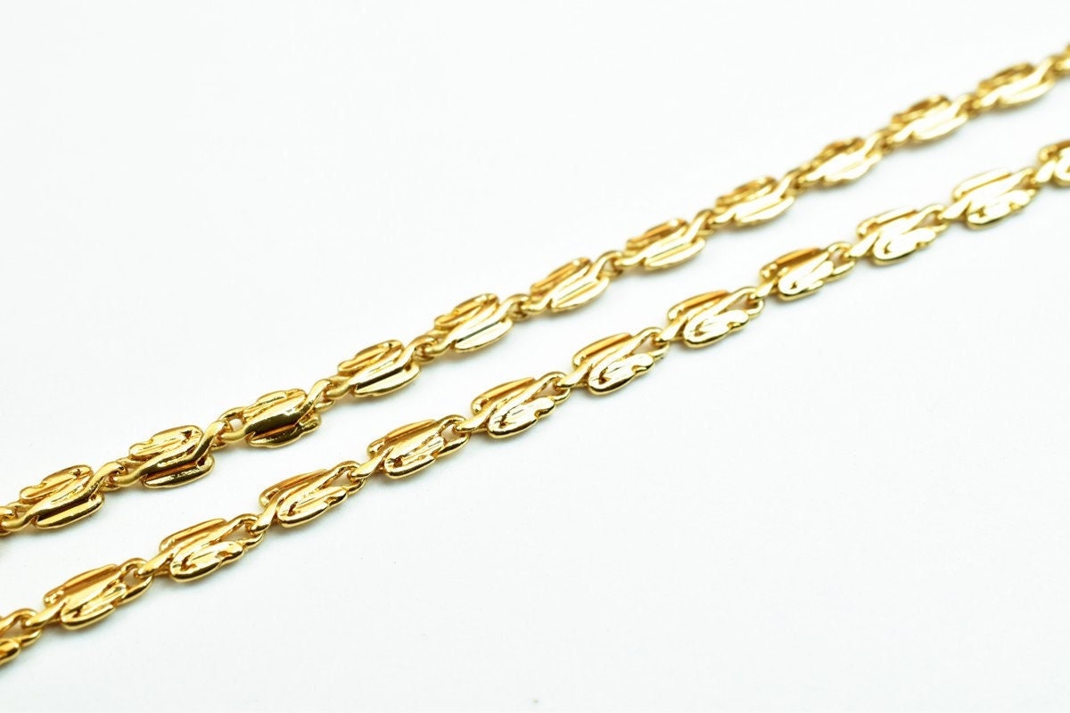 18K Pinky Gold Filled Look, EP Chain Size 17.4" Long 2mm Width 1mm Thick  CG375 jewelry making supplies - detail image 5