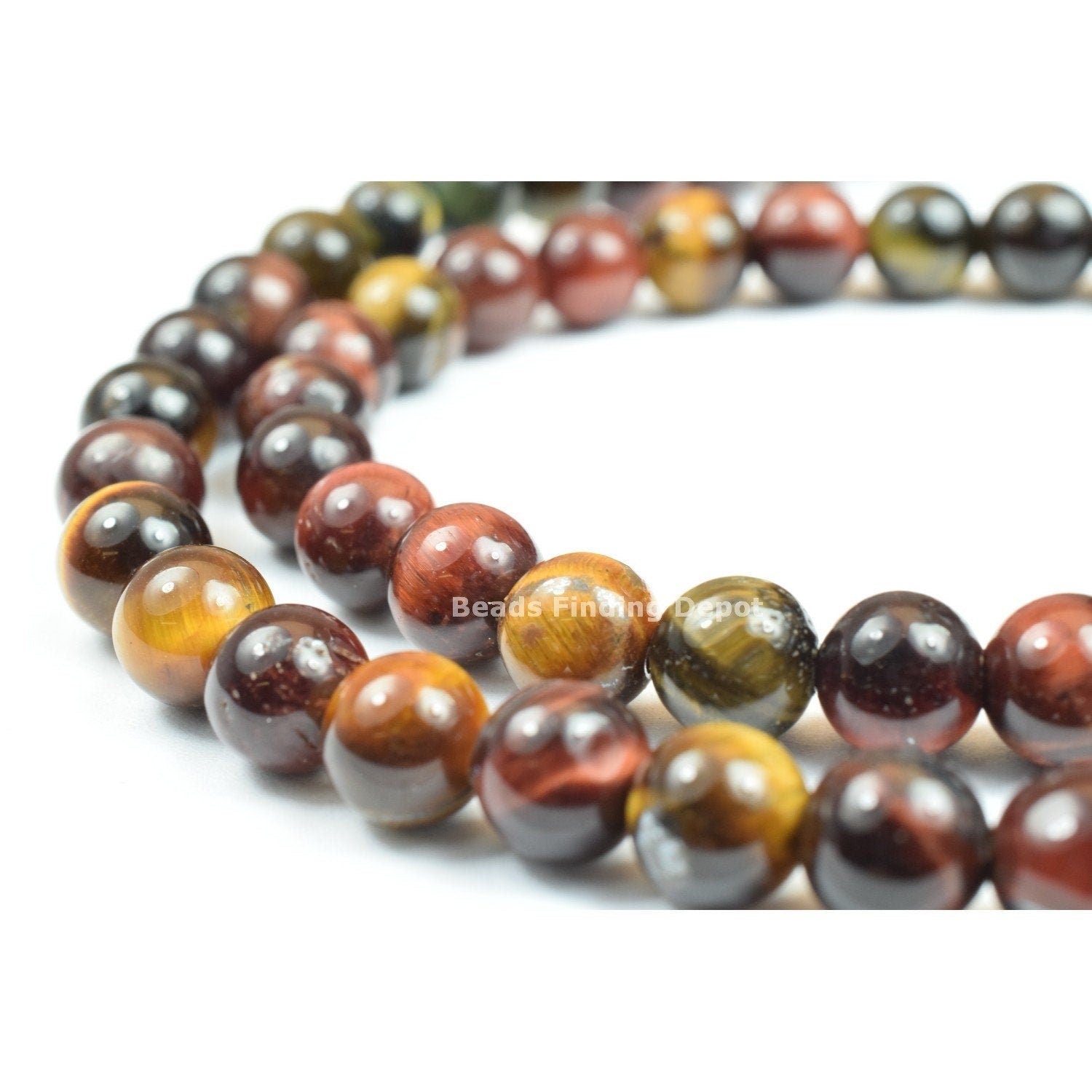 Mixed Color Tiger Eye Gemstone Round Beads 6mm Natural Stones Beads natural healing stone chakra stones for Jewelry Making...