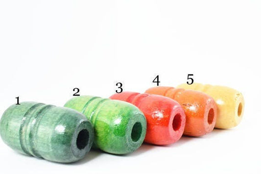 34x55mm Barrel Large Wooden Beads,Wholesale Beads, Sold By 2 pcs, Craft Barrel ,Ridged  Grooved/Wooden Wholesale Beads, Pu...