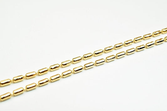18k Gold Filled Alternative Chain Jewelry Making Supply, Pinky Gold Color (15.5 Inch, 1.5mm Thick, Tarnish Resistant Finish)