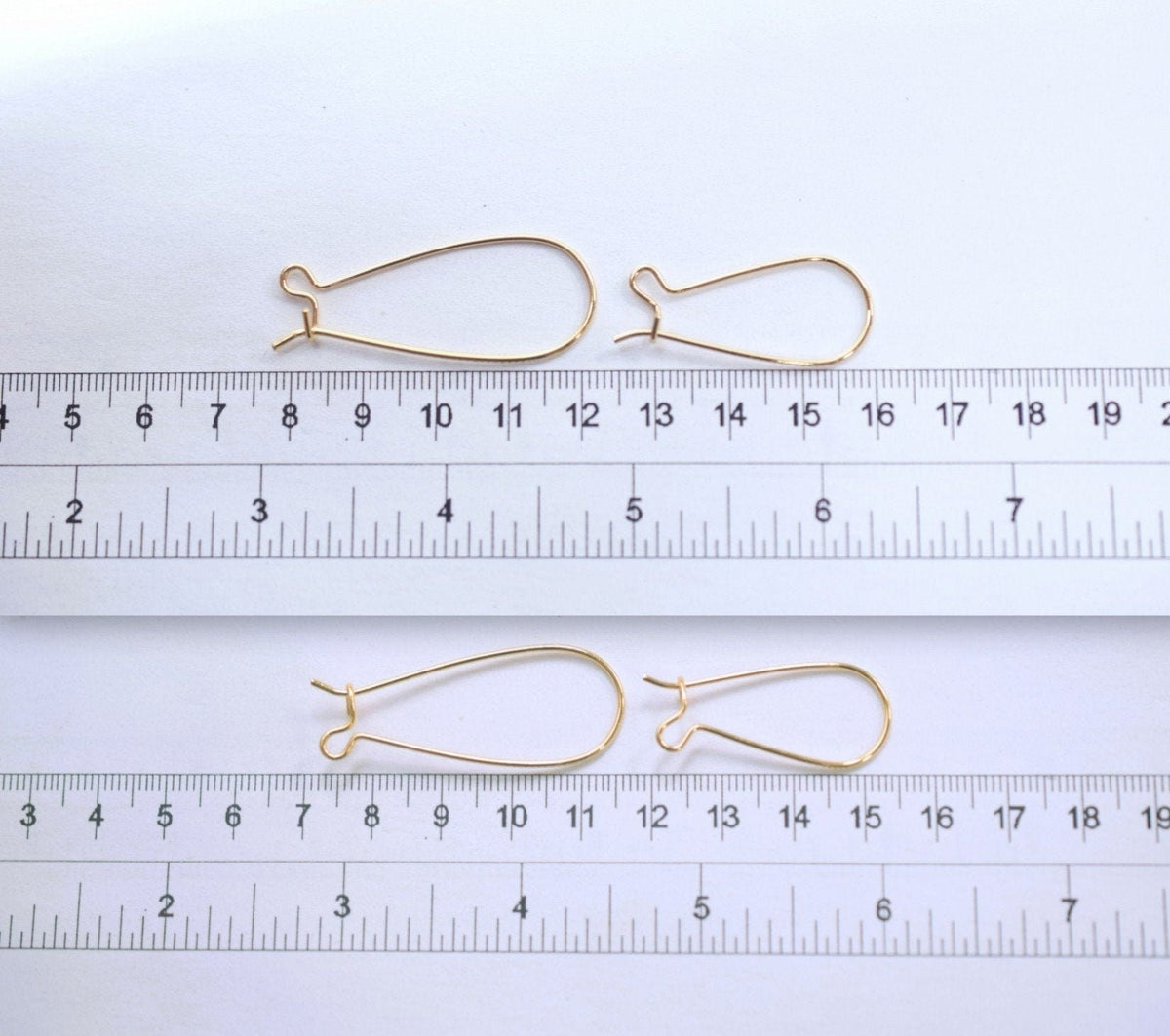 Gold Filled Look, EP Fishhook/Wire Earring jewelry making supplies - detail image 2