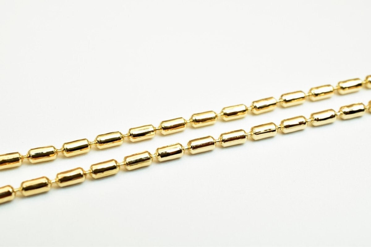 18k Gold Filled Alternative Chain Jewelry Making Supply, Pinky Gold Color (15.5 Inch, 1.5mm Thick, Tarnish Resistant Finish)