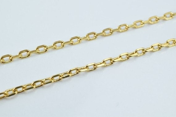 18.5" inch 18k Gold Filled Look, EP chain   CG149 jewelry making supplies
