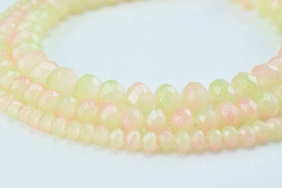 Glass Donut Rondelle Faceted Beads for Jewelry, Decoration, Chandelier 3x4mm, 4x6mm and 6x8mm. 3 Sizes Group 60 PCs each I...