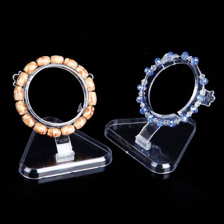 Clear Plastic Bracelet Display Transparent Size: about 80mm Long x 80mm Width x 55mm Diameter jewelry making supplies