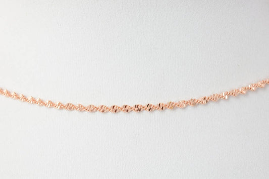 18K Rose gold filled EP tarnish resistant Chain 17.75" Inch CG108 jewelry making supplies - detail image 2