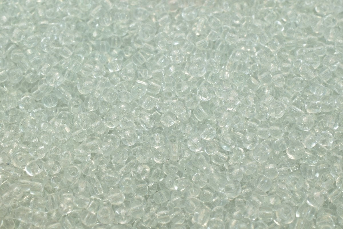 Clear Glass Seed Beads: Multisize 10/0, 8/0, 6/0 Round Beads | Jewelry Making, Craft Supplies | 1 Pound Bulk