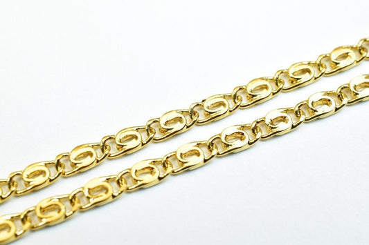17.5" 18K Gold Filled Look, EP Chain 2mm Width 1mm Thickness  CG345 jewelry making supplies