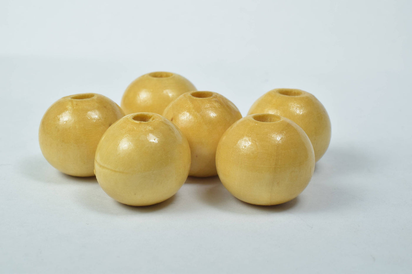 20mm Round Large Hole Wooden Beads, Wooden Beading Tools/Large Hole Wood Beads, Macrame Beads, Round Wooden Beads, DIY,4mm...