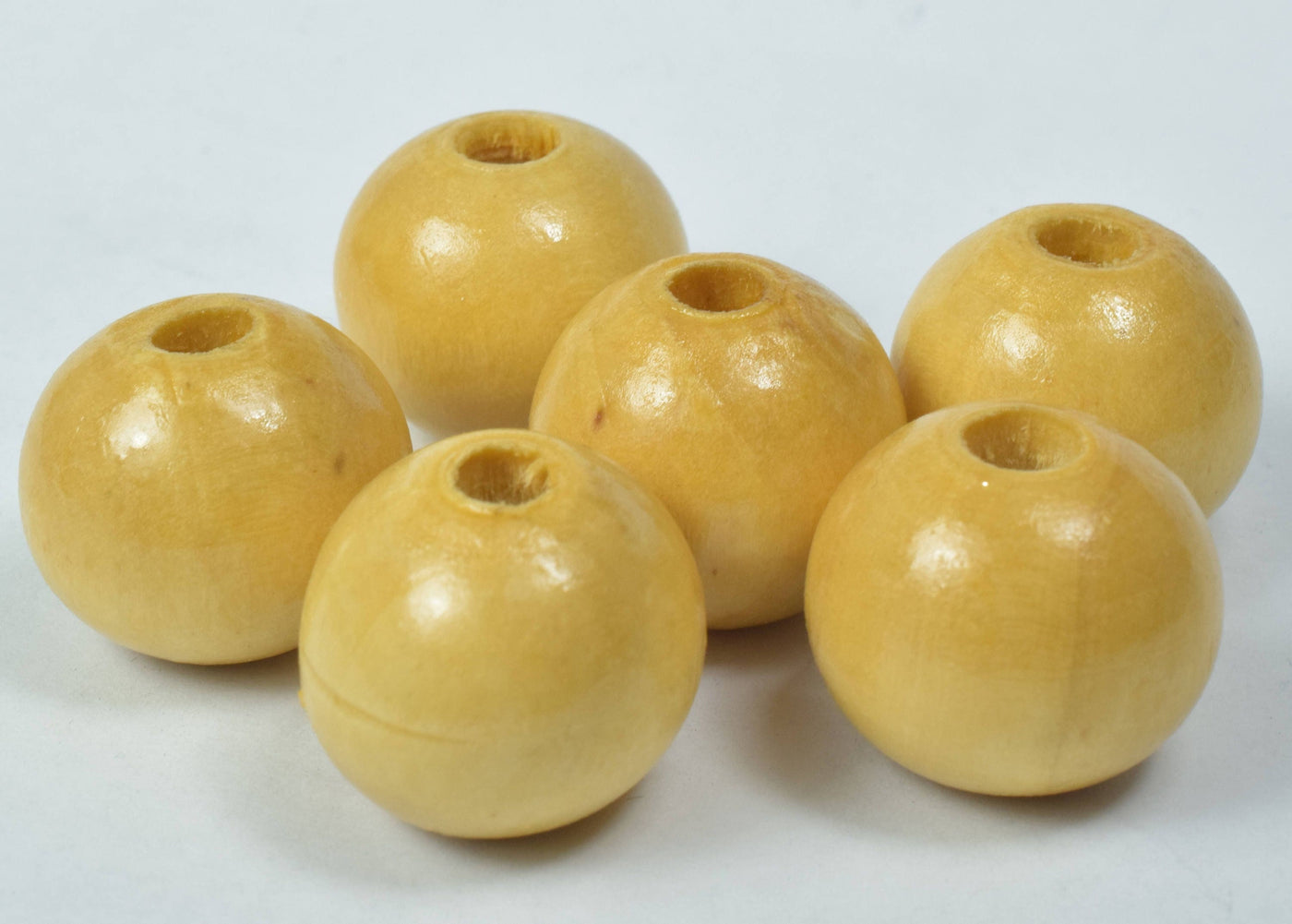 20mm Round Large Hole Wooden Beads, Wooden Beading Tools/Large Hole Wood Beads, Macrame Beads, Round Wooden Beads, DIY,4mm...