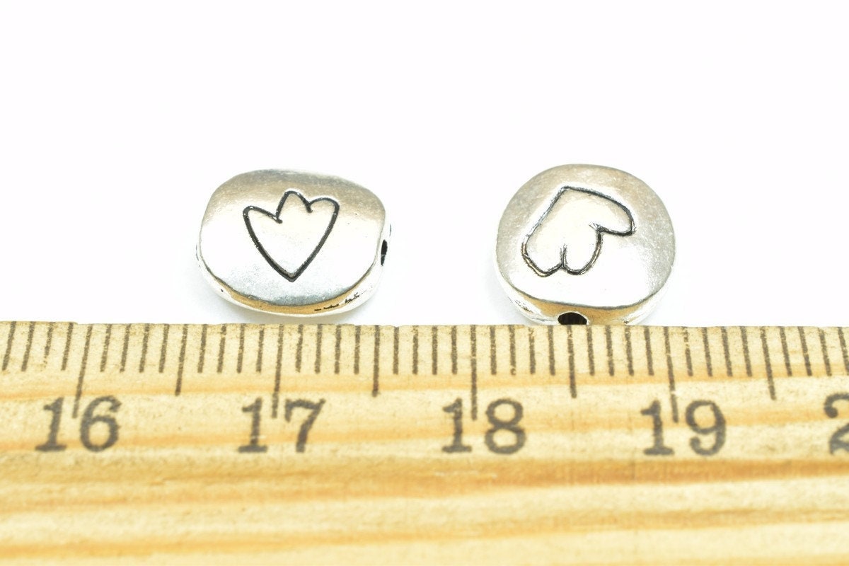 20 PCs Square Antique Silver Alloy Connector Beads Size 10mm Hole Size 0.8mm Decorative Design Metal Beads For Jewelry Mak...