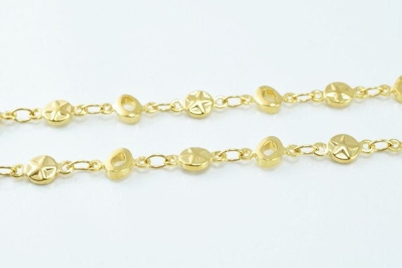 17.4" Inch 18K gold filled Look, EP Chain   CG28 jewelry making supplies - detail image 2