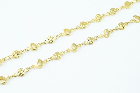 17.4" Inch 18K gold filled Look, EP Chain   CG28 jewelry making supplies - detail image 5