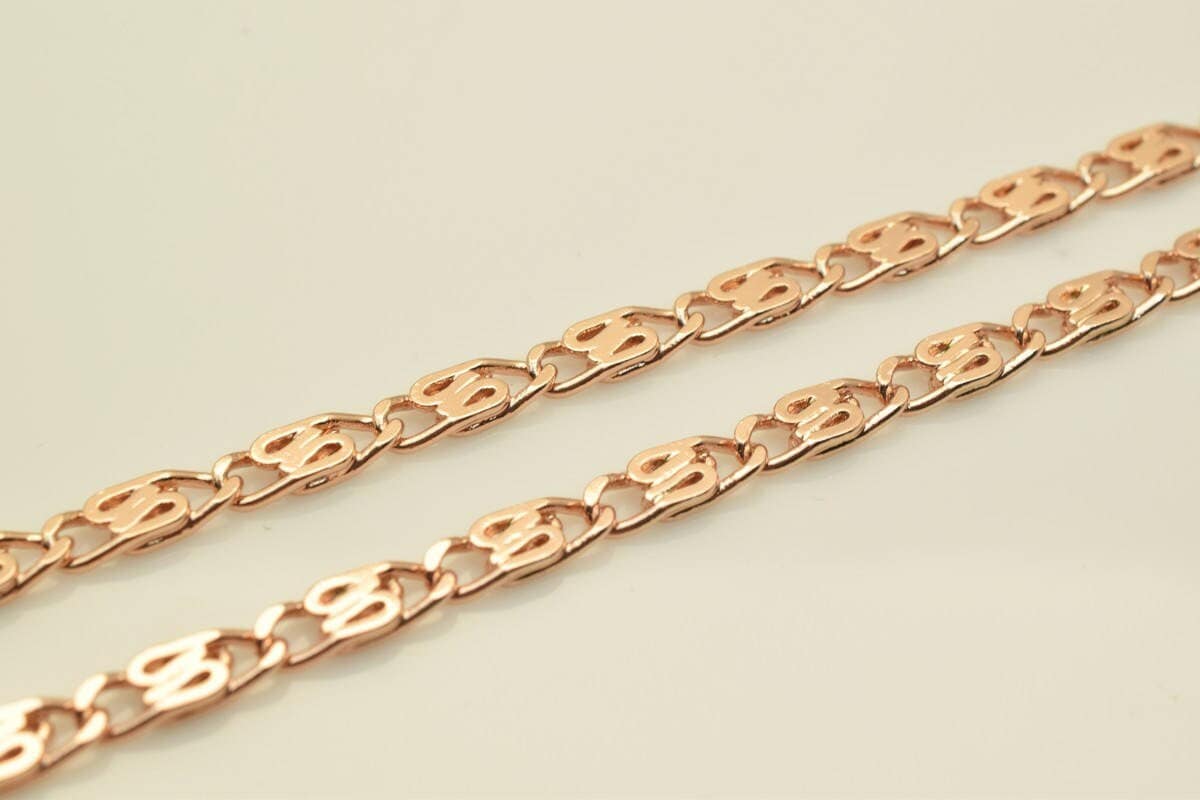 18K Rose gold filled EP tarnish resistant Chain 23" Inch CG209 jewelry making supplies