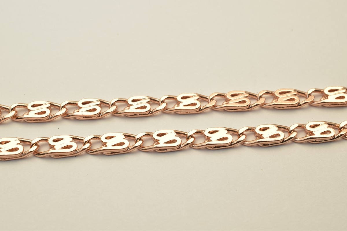 18K Rose gold filled EP tarnish resistant Chain 23" Inch CG209 jewelry making supplies - detail image 4