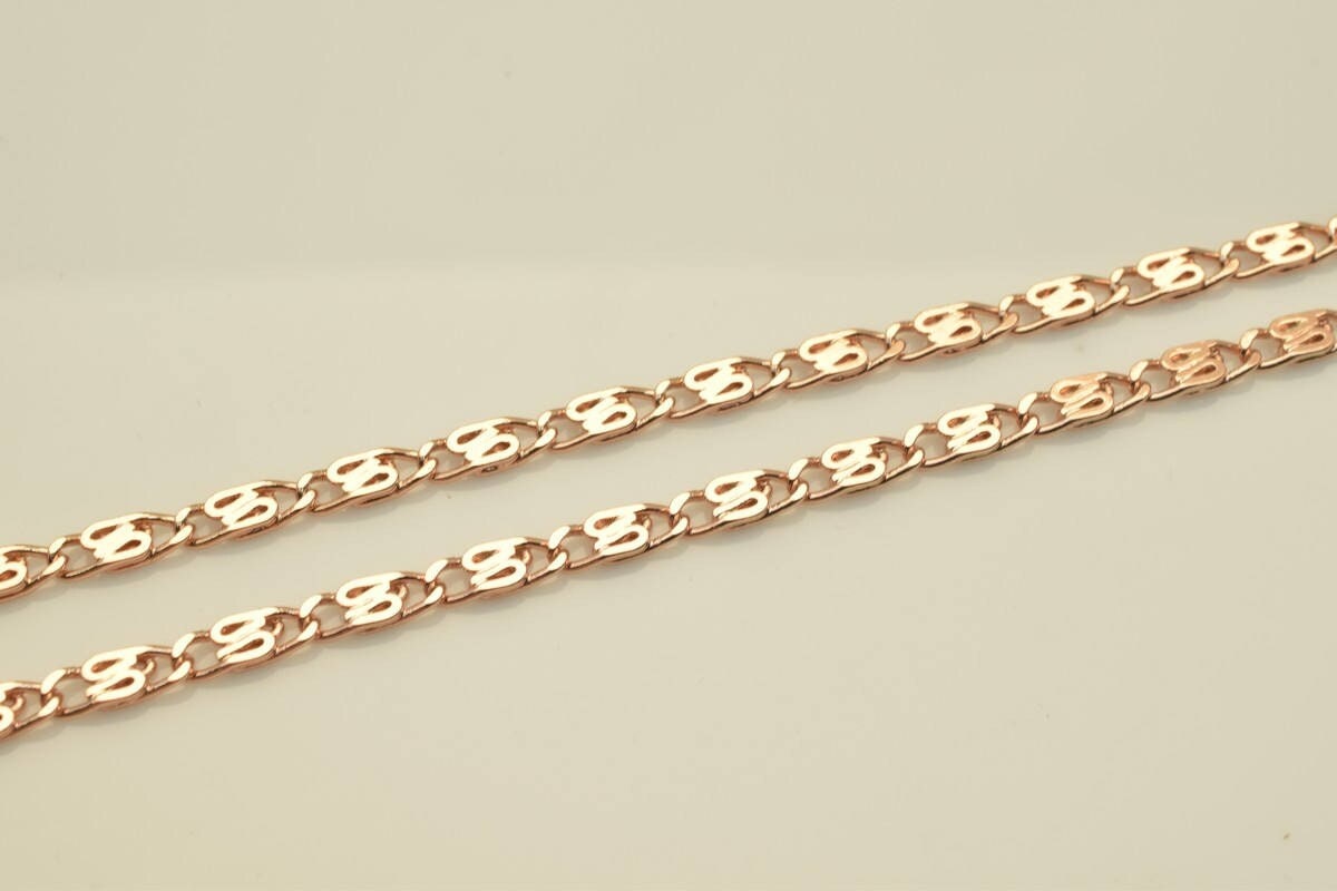 18K Rose gold filled EP tarnish resistant Chain 23" Inch CG209 jewelry making supplies - detail image 6