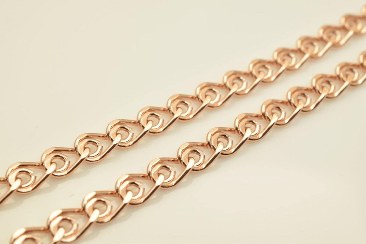18K Rose gold filled EP tarnish resistant Chain 19.25" Inch CG214 jewelry making supplies