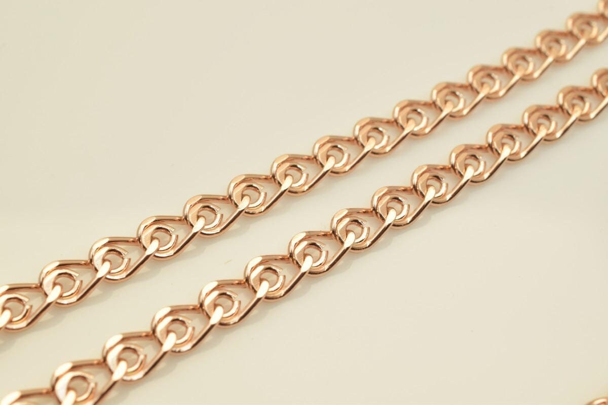 18K Rose gold filled EP tarnish resistant Chain 19.25" Inch CG214 jewelry making supplies - detail image 6