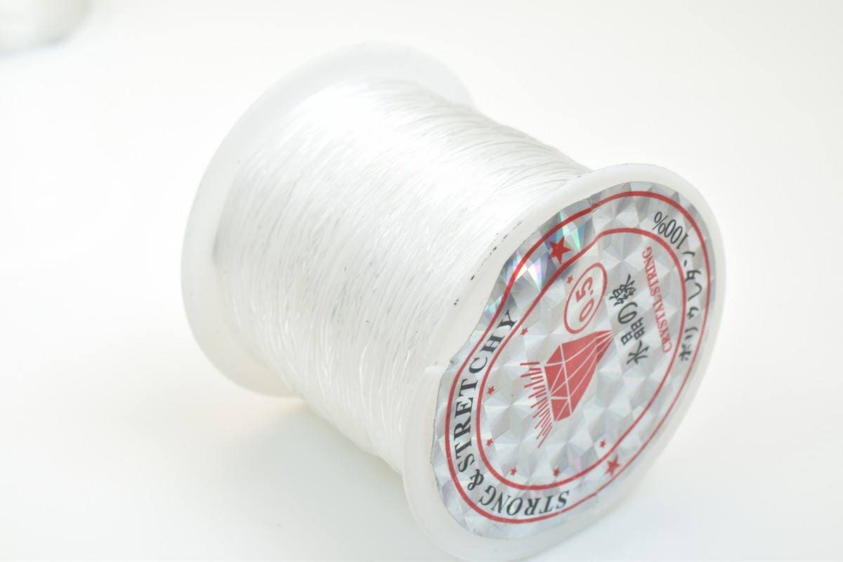 Fishing Line, Non Elastic Clear Crystal Beading Thread String Cord Sizes: 0.25mm, 0.3mm, 0.35mm, 0.4mm, 0.45mm, 0.5mm, 0.6...