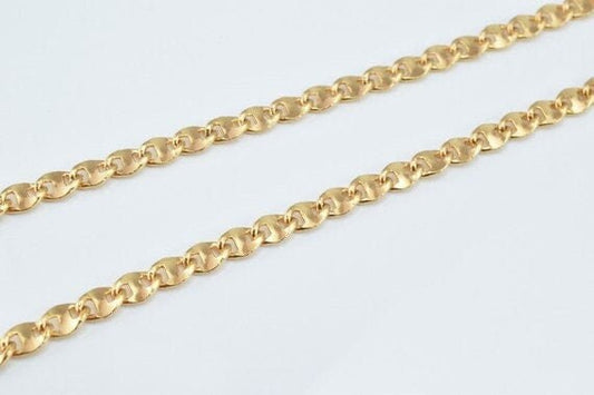 18k gold filled EP chain 17" inch square cg99 jewelry making supplies