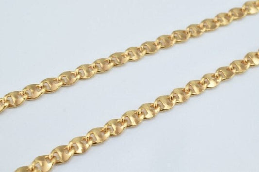 18k gold filled EP chain 17" inch square cg99 jewelry making supplies - detail image 2