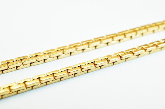 18K Pinky Gold Chain: Thin Durable Design - Filled , Tarnish Resistant, 1.5mm Width, 15.5" Length