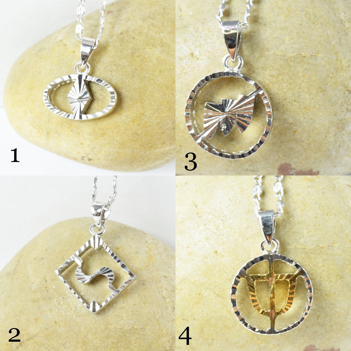Gold Rhodium Plated Pendants White Cubic Zirconia jewelry making supplies