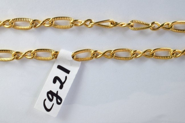 18k Gold Filled Look, EP chain 16.5"   CG21 jewelry making supplies - detail image 3