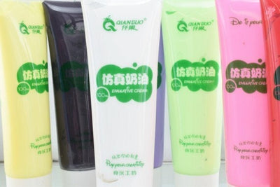 100ml Decoden Whipped Cream Glue Air Dry Decoration Craft, decoden decoration craft cell phone whip cream silicone deco gl...