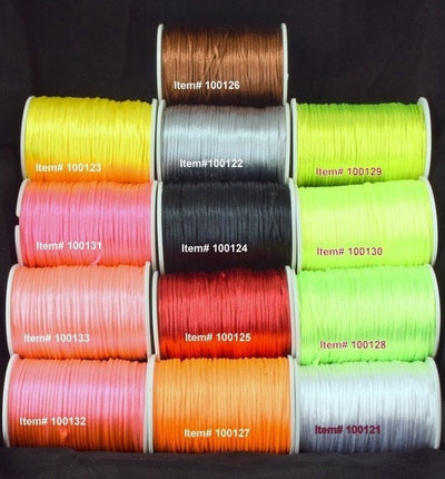 2mm Satin Nylon Cord 13 Colors for all your jewelry making jewelry making supplies - detail image 2