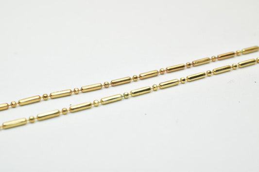 18K gold filled EP  tarnish resistant Chain 19.5" Length 2mm Width Inch CG258 jewelry making supplies