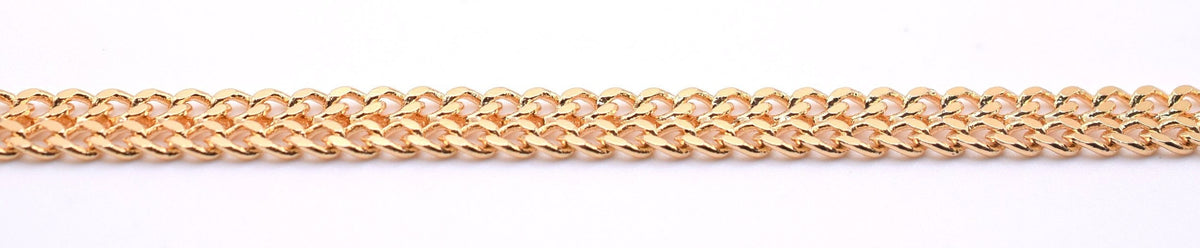 Gold Filled Alternative Bismarck Cuban Chain, Mens Womens Necklace, 6mm Flat Cable Link (Thick 1.5mm, )