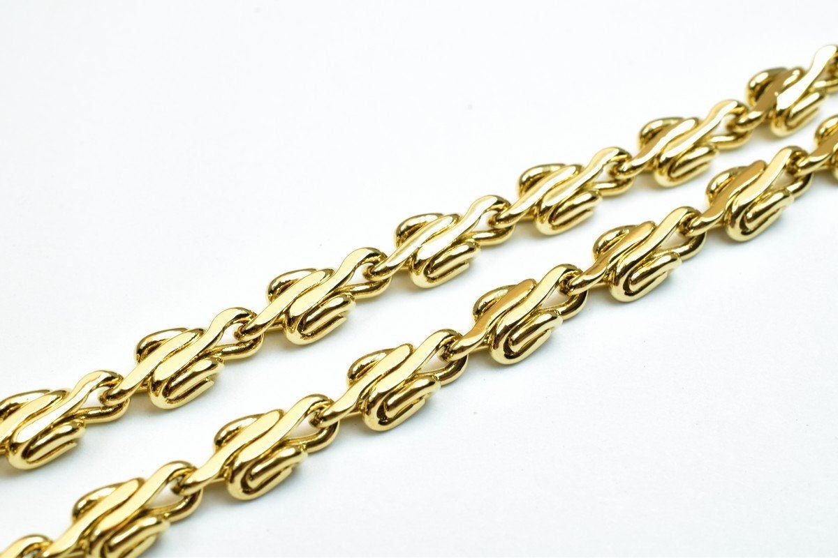 Gold Filled EP Chain 18KT Gold Filled Size 17.25" Long 4mm Width 3mm Thickness For Jewelry Making Item #CG346 jewelry maki...