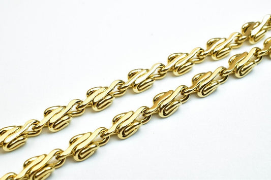 Gold Filled EP Chain 18KT Gold Filled Size 17.25" Long 4mm Width 3mm Thickness For Jewelry Making Item #CG346 jewelry maki...