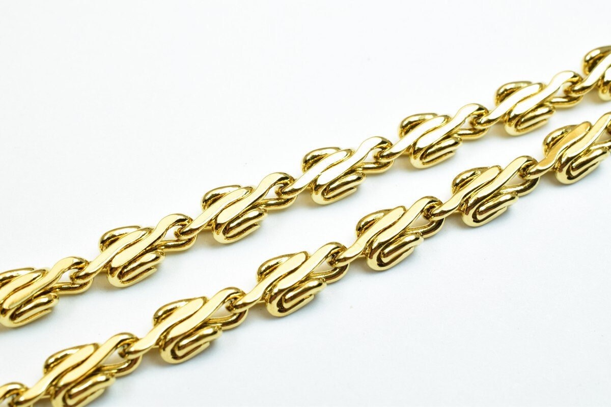 Gold Filled EP Chain 18KT Gold Filled Size 17.25" Long 4mm Width 3mm Thickness For Jewelry Making Item #CG346 jewelry maki...