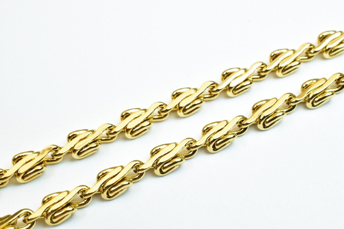 Gold Filled EP Chain 18KT Gold Filled Size 17.25" Long 4mm Width 3mm Thickness For Jewelry Making Item #CG346 jewelry maki...