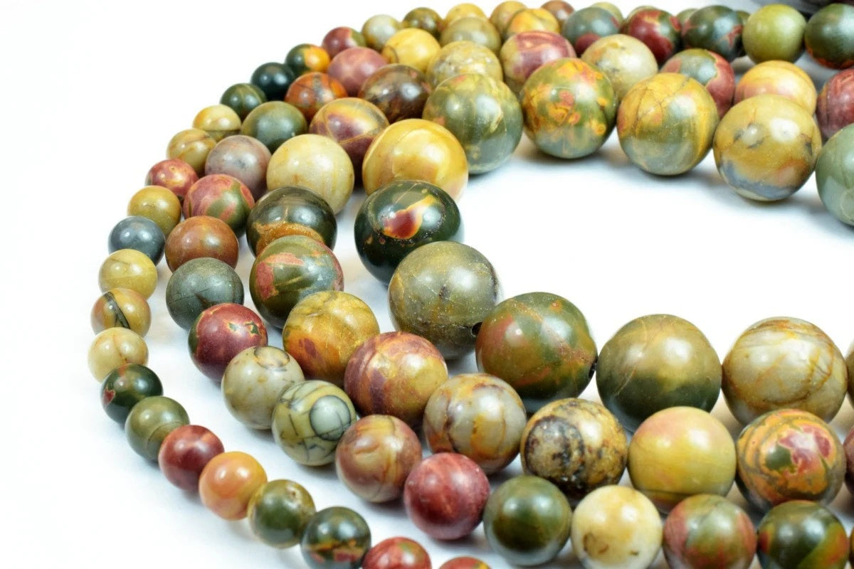 picasso green red greek jasper gemstone round beads 6 mm 8 mm 10 mm 12 mm natural stones beads healing stone chakra stones...