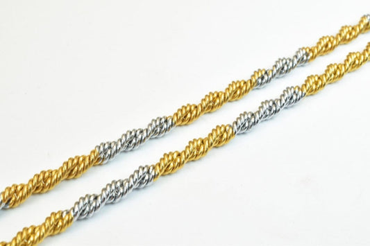 17.50" Inches Electro Plated Gold and Rhodium Plated Chain For Jewelry Making EP5, EP7 jewelry making supplies