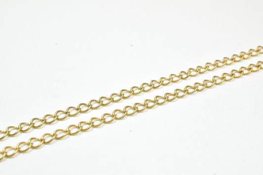 Dark 24kt gold filled EP chain size 20" inch long, 3mm width, 1.5mm thickness, 24k gold filled chain findings for jewelry...