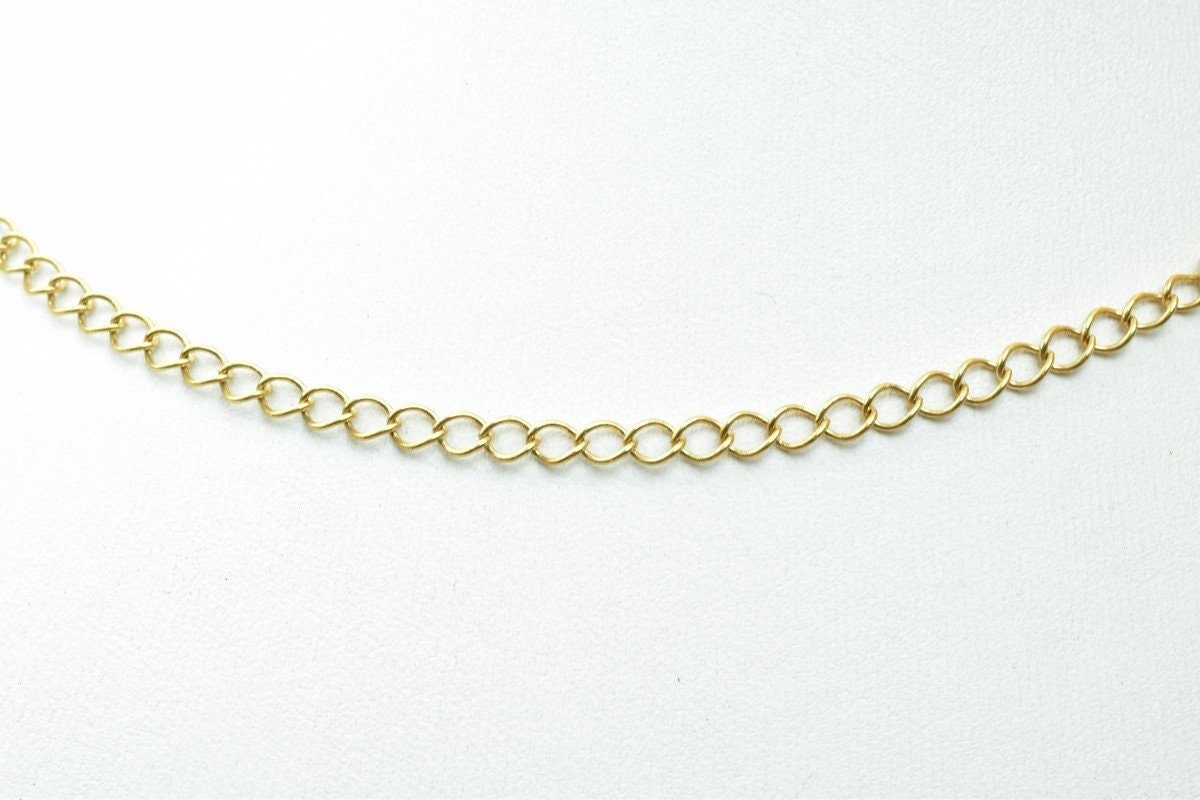 Dark 24kt gold filled EP chain size 20" inch long, 3mm width, 1.5mm thickness, 24k gold filled chain findings for jewelry...