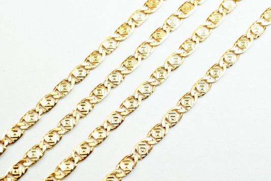18K Gold Filled Alternative Chain: Pink Gold - , 19 Inch Length, Fine Jewelry Craft Supply