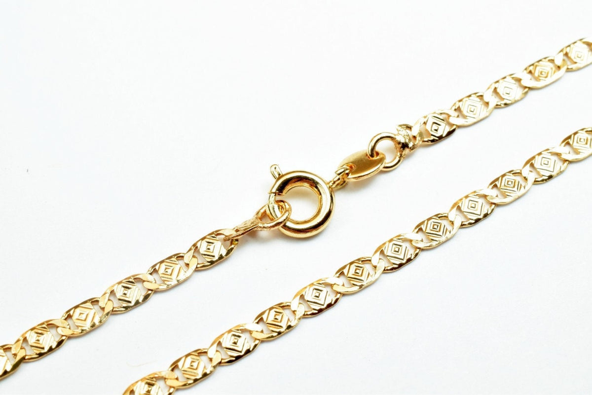 18K Gold Filled Alternative Chain: Pink Gold - , 19 Inch Length, Fine Jewelry Craft Supply