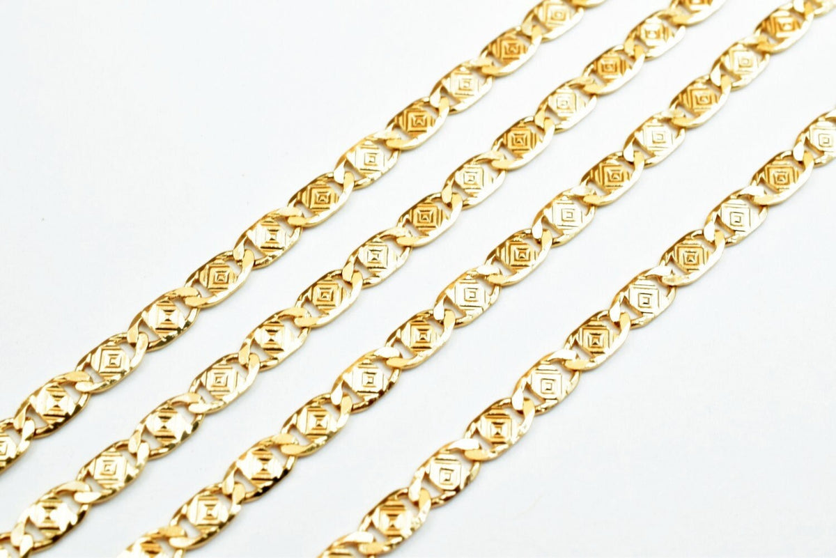 18K Gold Filled Alternative Chain: Pink Gold - , 19 Inch Length, Fine Jewelry Craft Supply