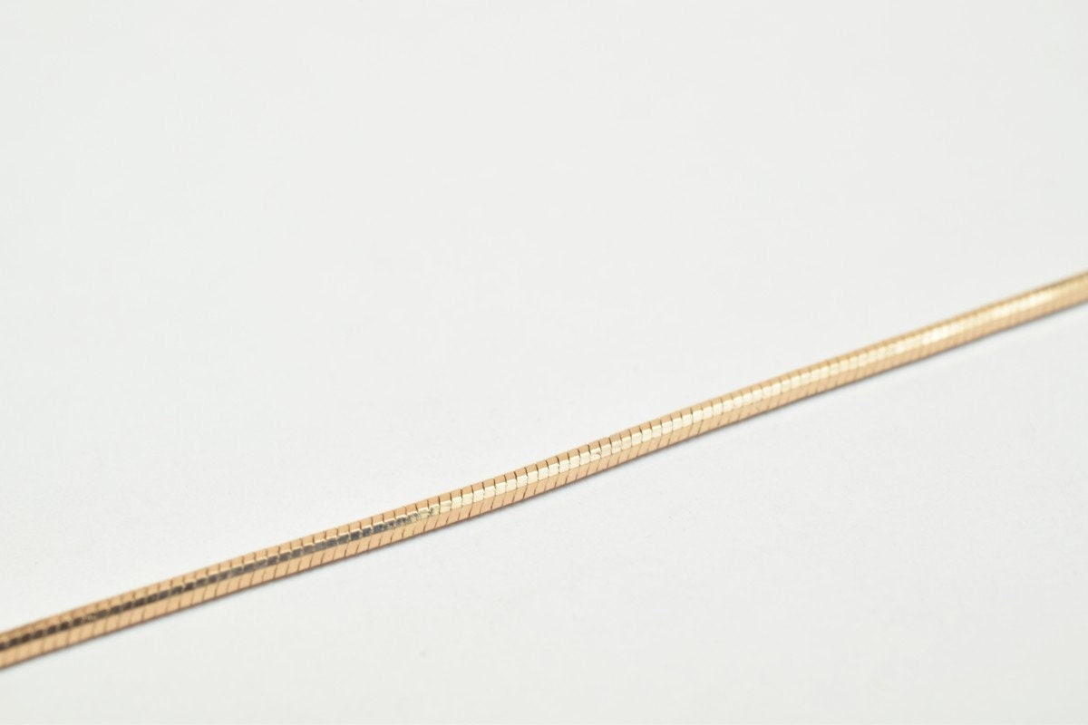 18K Rose gold filled EP tarnish resistant Chain 17.25" Inches Long 1mmThickness CG236 jewelry making supplies - detail ima...