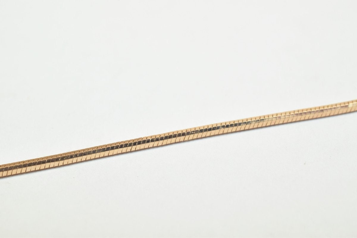 18K Rose gold filled EP tarnish resistant Chain 17.25" Inches Long 1mmThickness CG236 jewelry making supplies - detail ima...