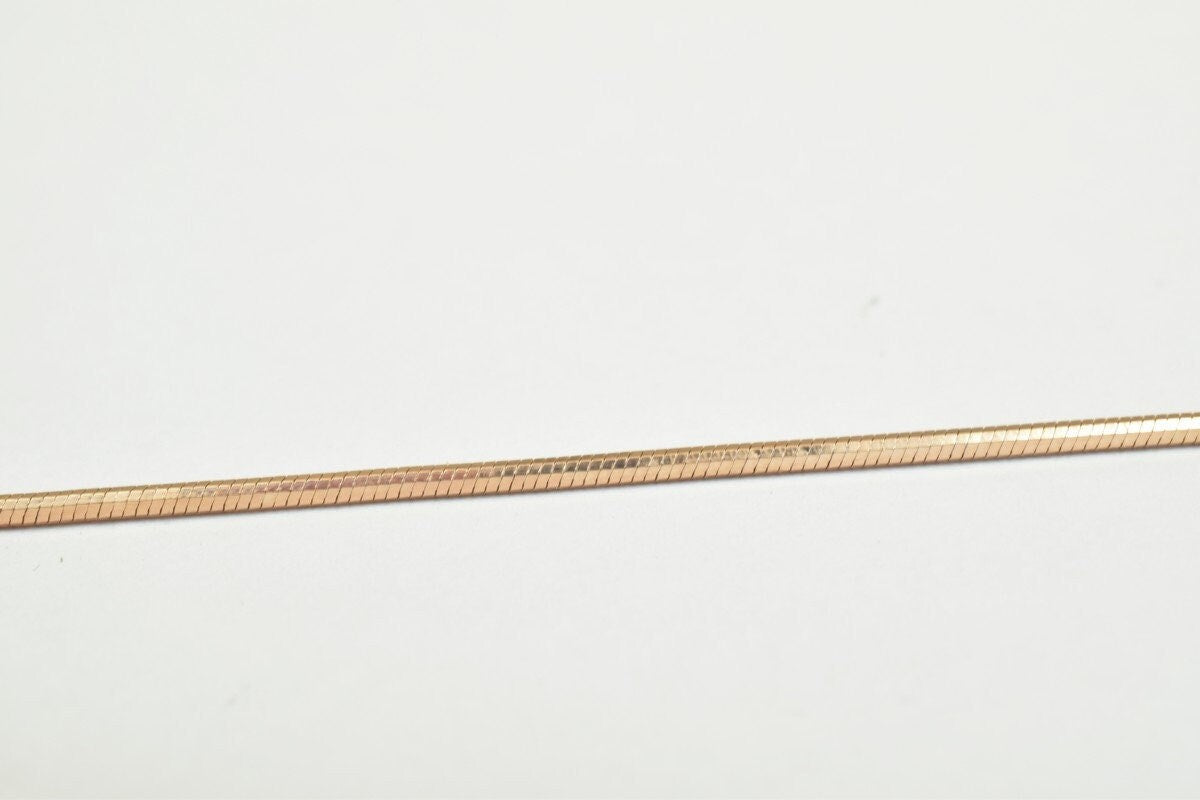 18K Rose gold filled EP tarnish resistant Chain 17.25" Inches Long 1mmThickness CG236 jewelry making supplies - detail ima...
