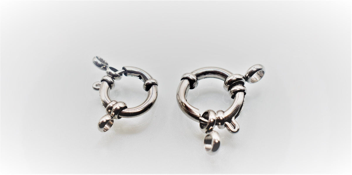 hypoallergenic Stainless Steel Clasp Toggle/SpringRing for Jewelry Findings and Supplies Parts For Jewelry 12mm/14mm jewel...