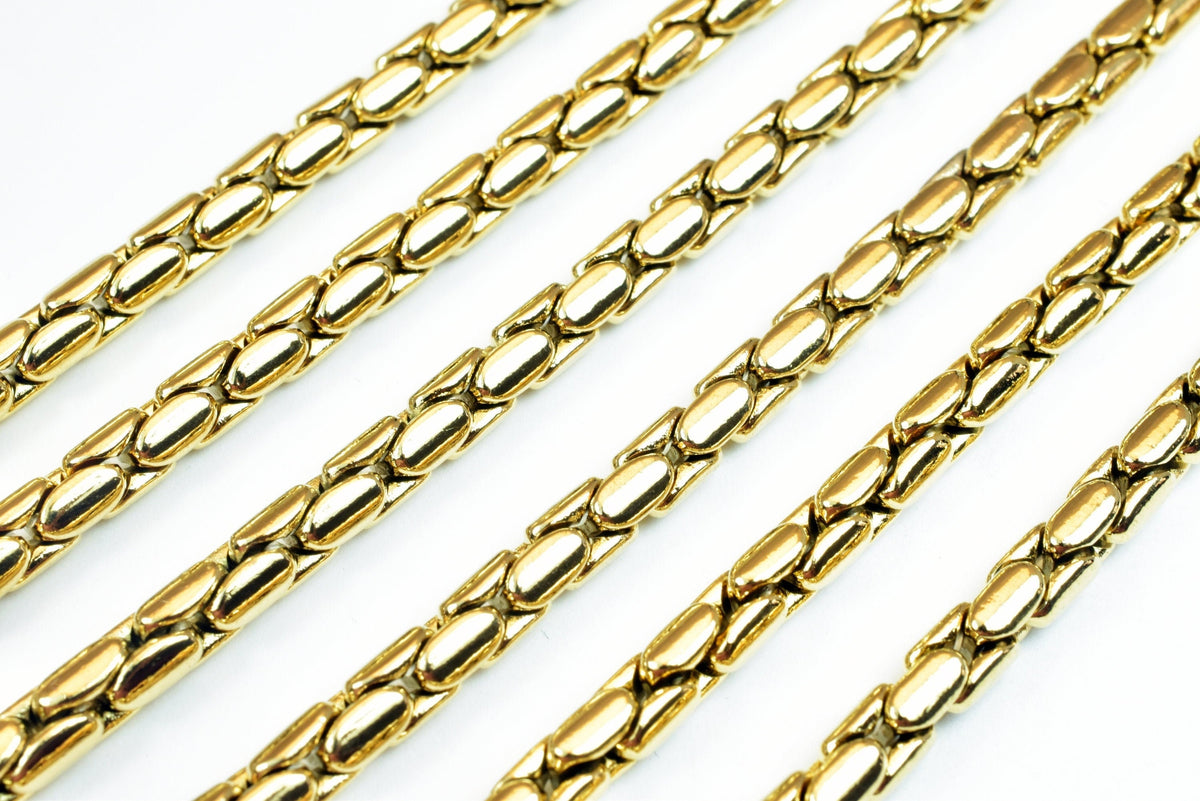 Gold filled EP chain size 20 1/2, 23 1/2 inches 18k  gold filled findings chain for jewelry making cg122, cg141 jewelry ma...