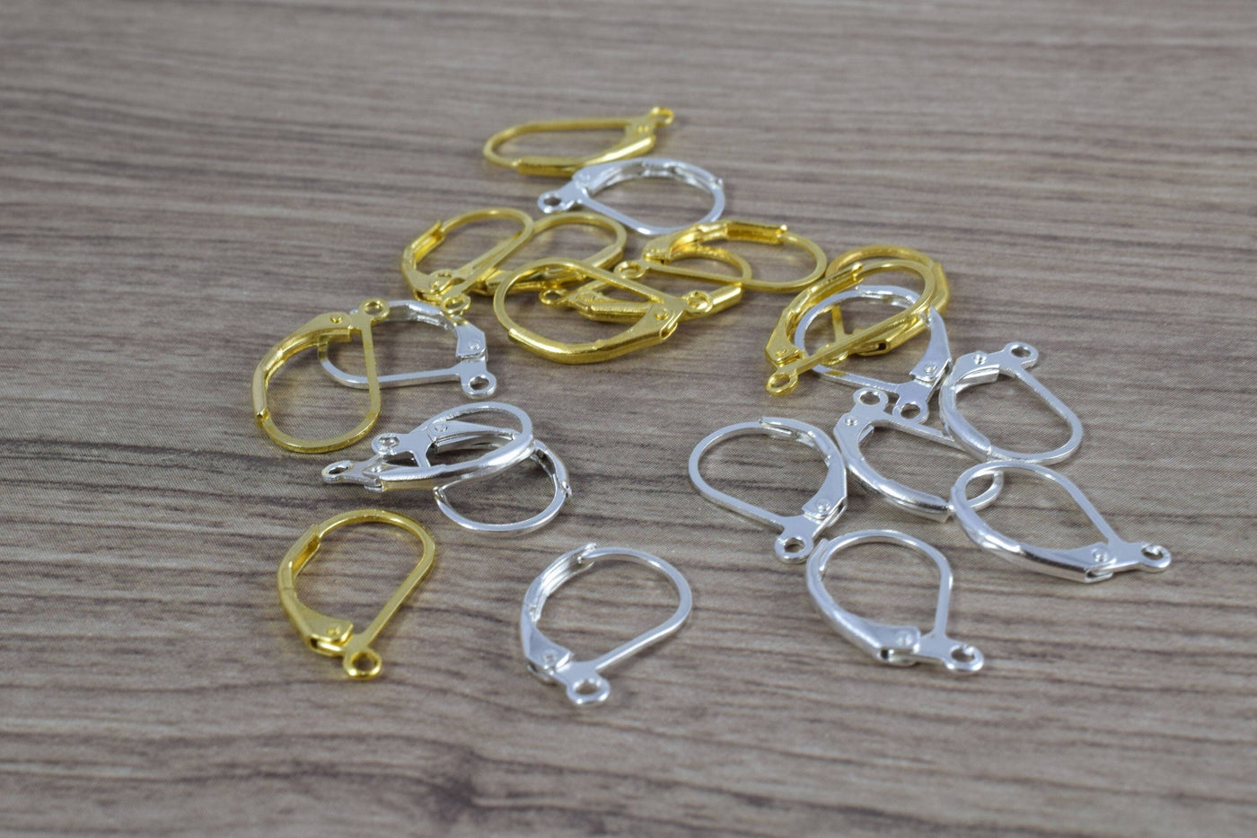 17x11mm Silver and Gold Plated Leverback Earring Finding to make your own Earring, Elegant Leverback earring findings, lev...