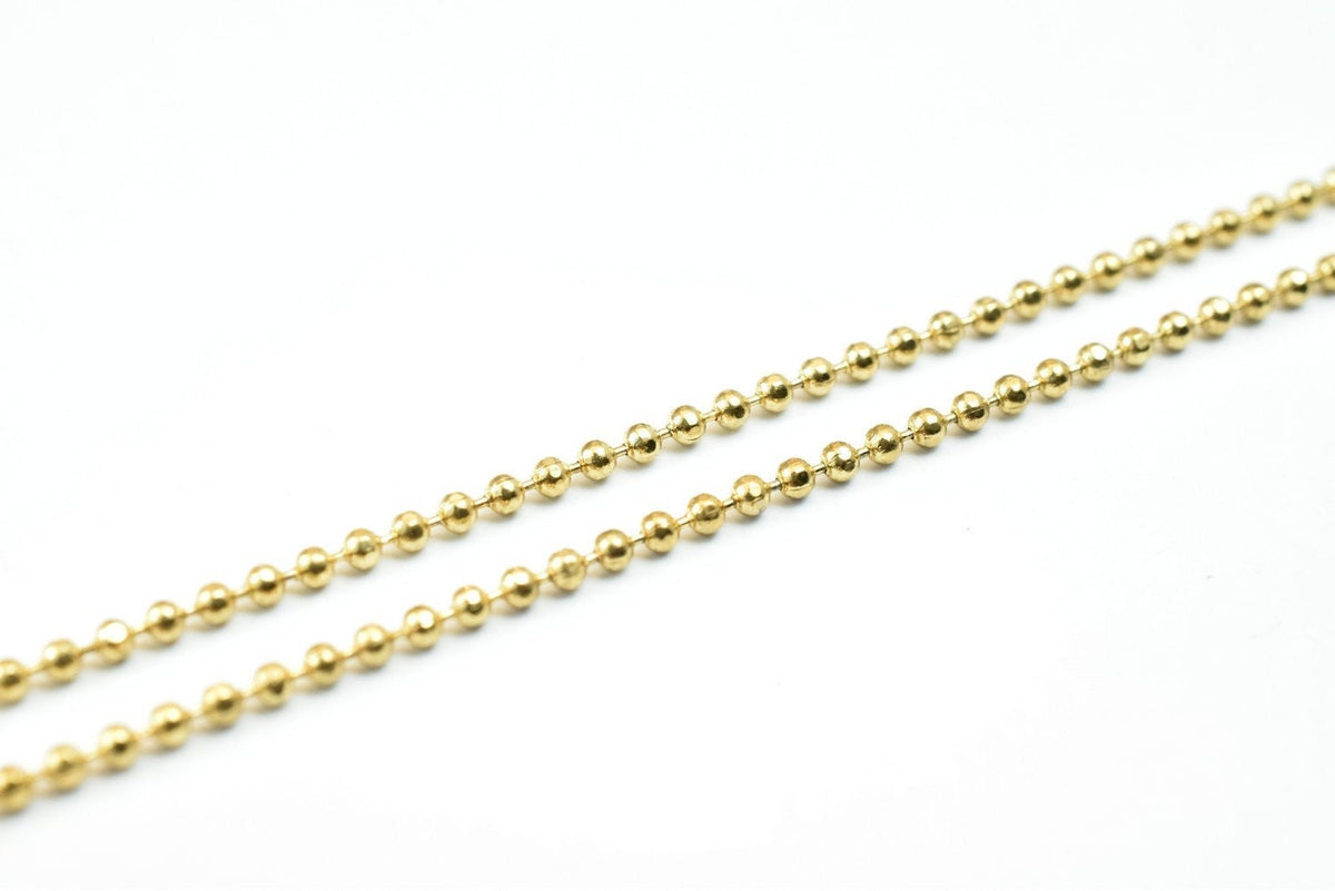 17" Inches 18K Gold Filled EP Chain Ball/Bead Chain Style Thickness 1mm/ Findings for Jewelry Making CG425 jewelry making...